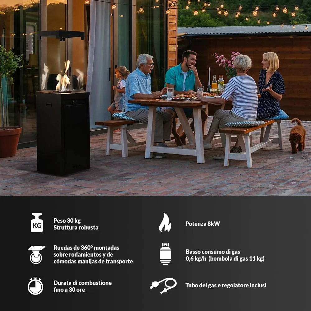 Kratki Patio G30 stufa a gas da esterno 8,2 kW bianca