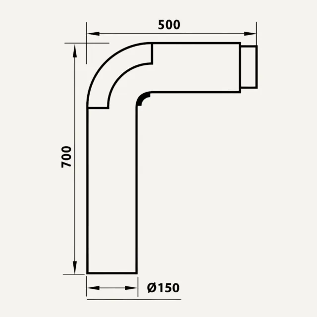 Aduro Raccordo Parete Tubo Stufa 100 mm Acciaio Nero