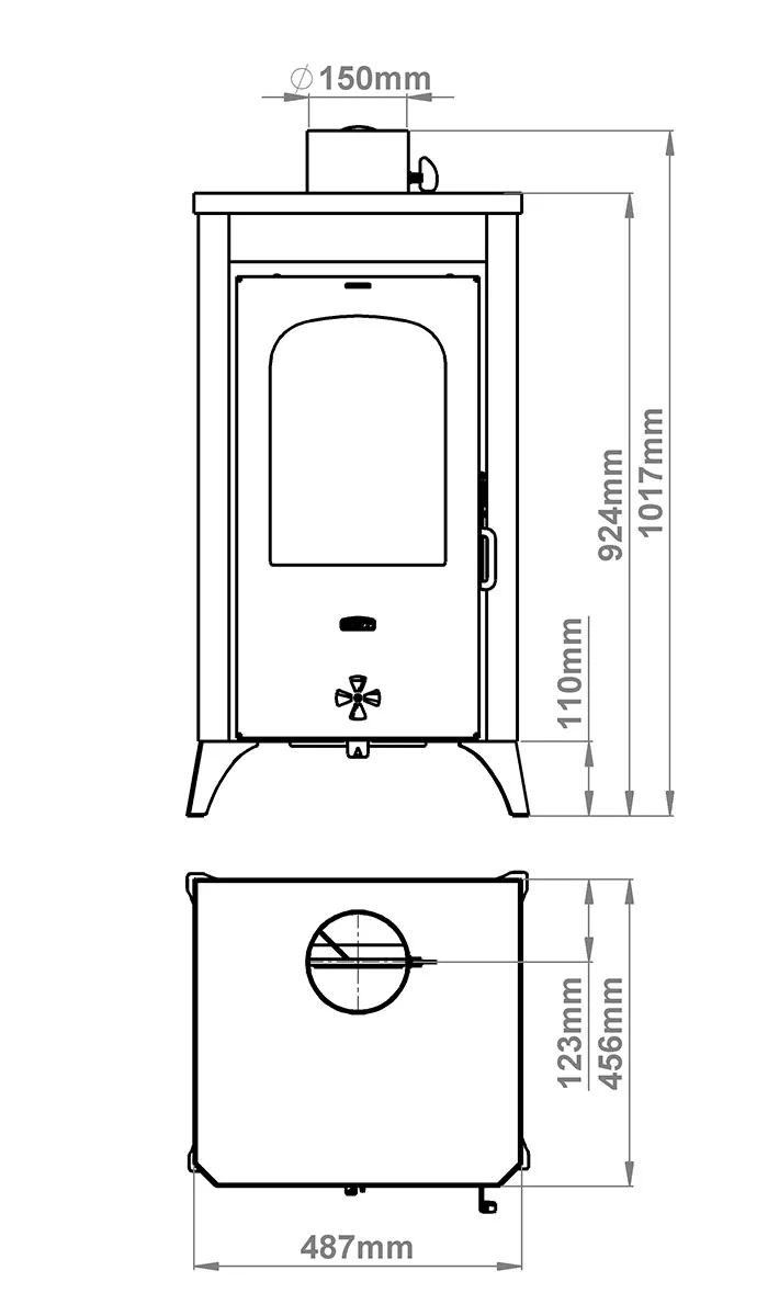 Prity SR D Stufa a Legna 11,5 kW