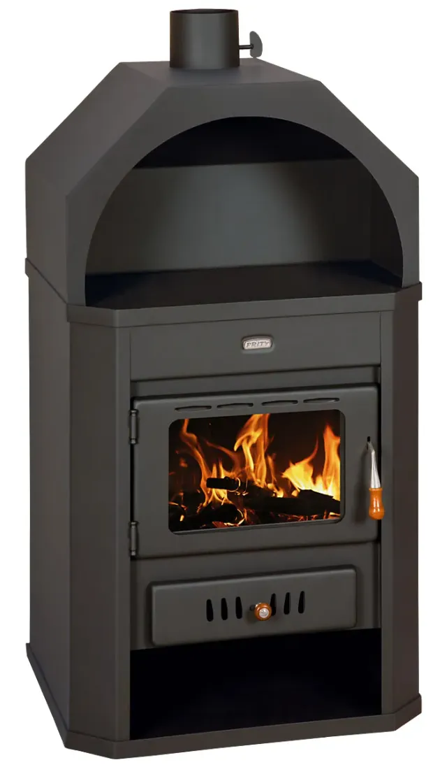 Prity stufa a legna 15,9 kW con scarico 130 mm