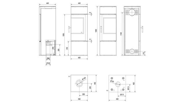 Kratki Thor stufa a legna 8 kW acciaio Ø150 mm