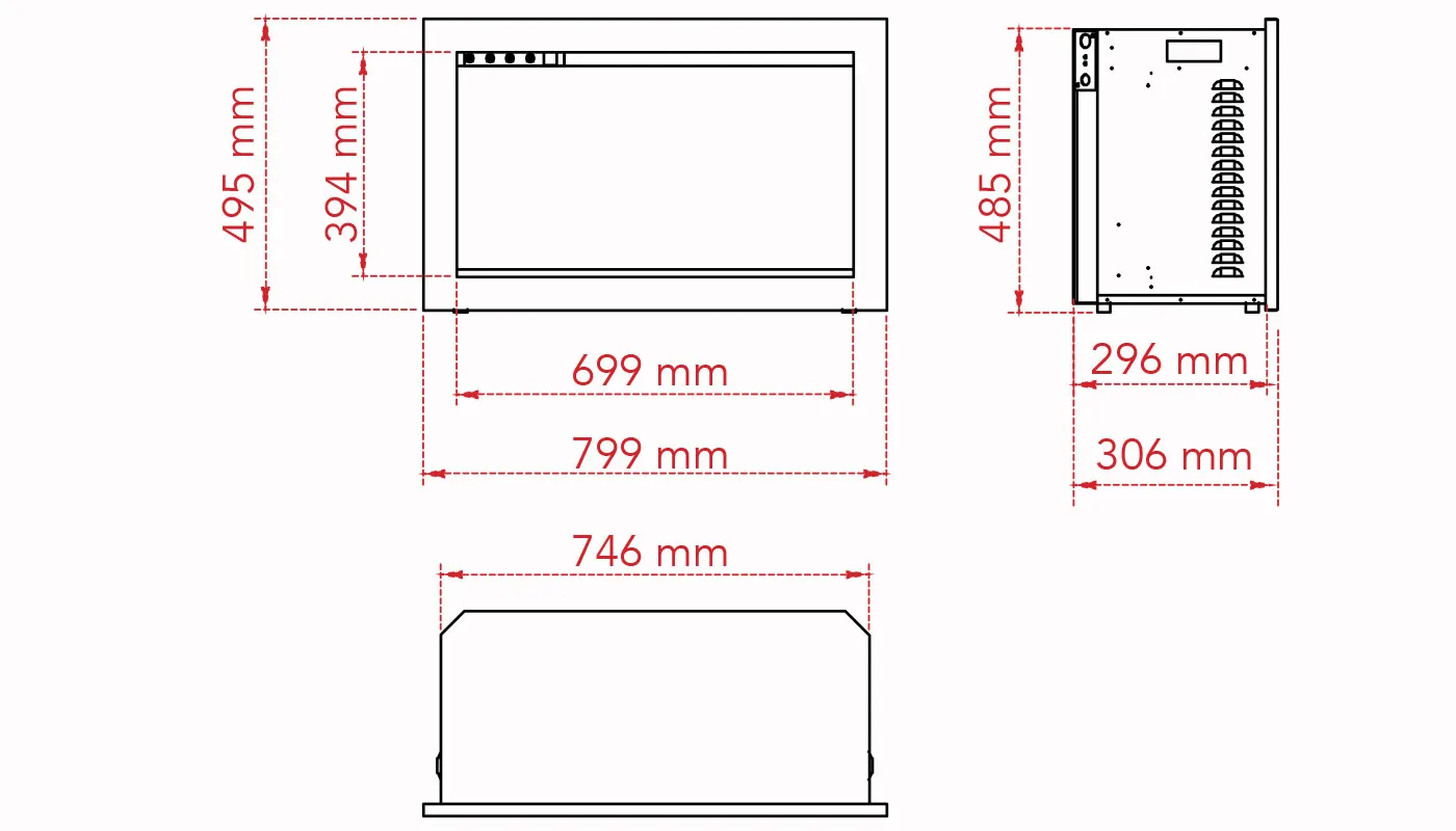 Amantii Traditional 30 inserto elettrico con cornice