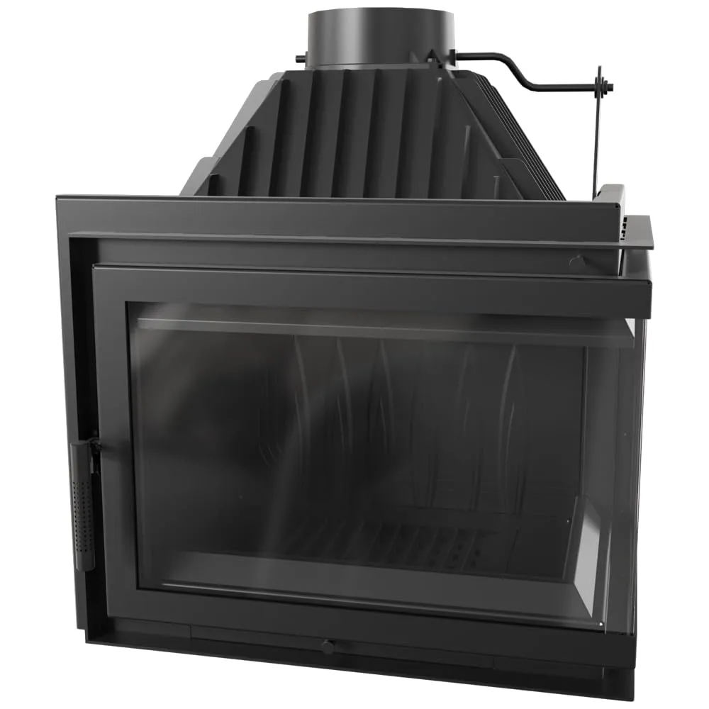 Kratki Simple inserto camino a legna 15 kW vetro angolare