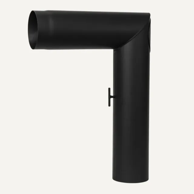 Aduro curva 90° tubo stufa con valvola e ispezione