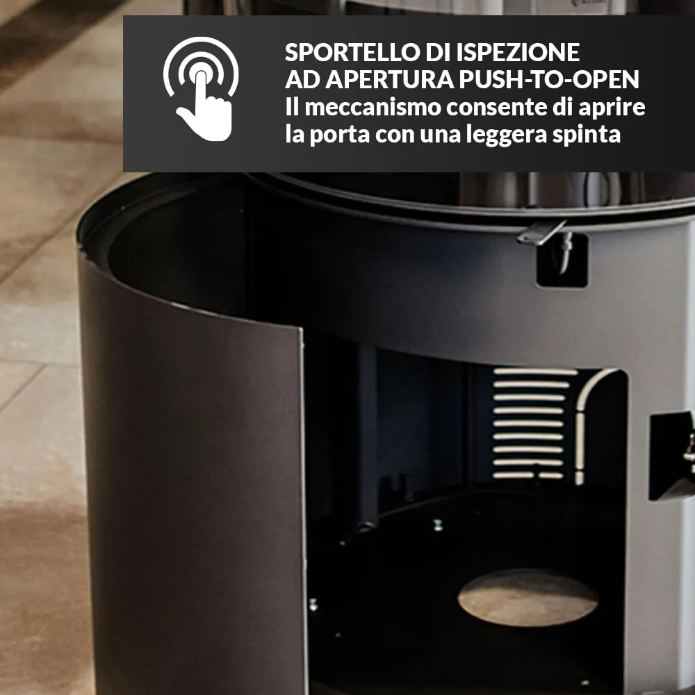 Kratki Rollo stufa a legna acciaio Ecodesign