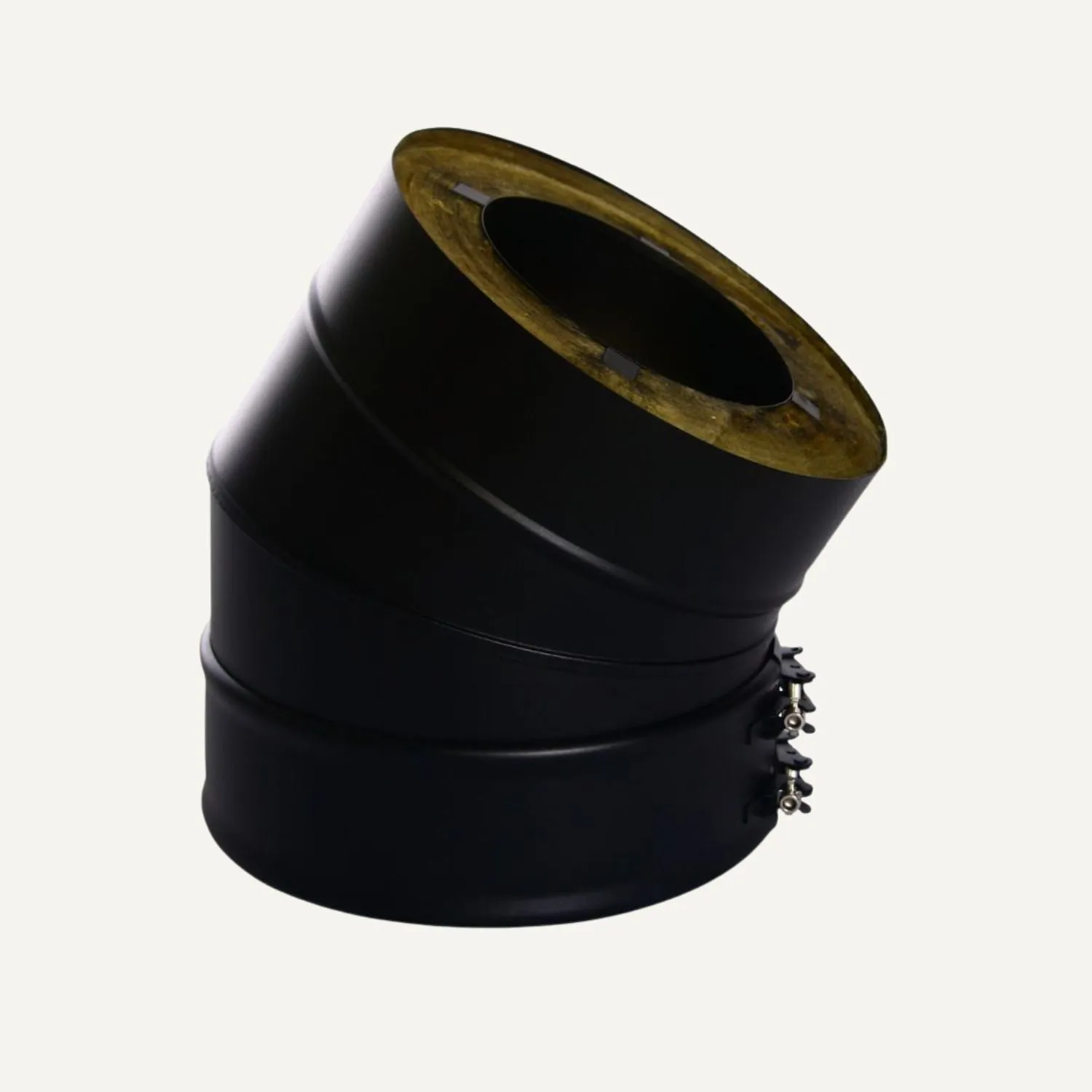 Aduro curva isolata canna fumaria doppia fascetta
