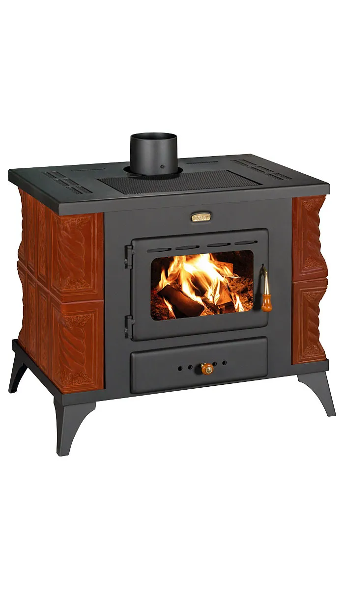 Prity K1 RK stufa a legna 9 kW con rivestimento maiolica