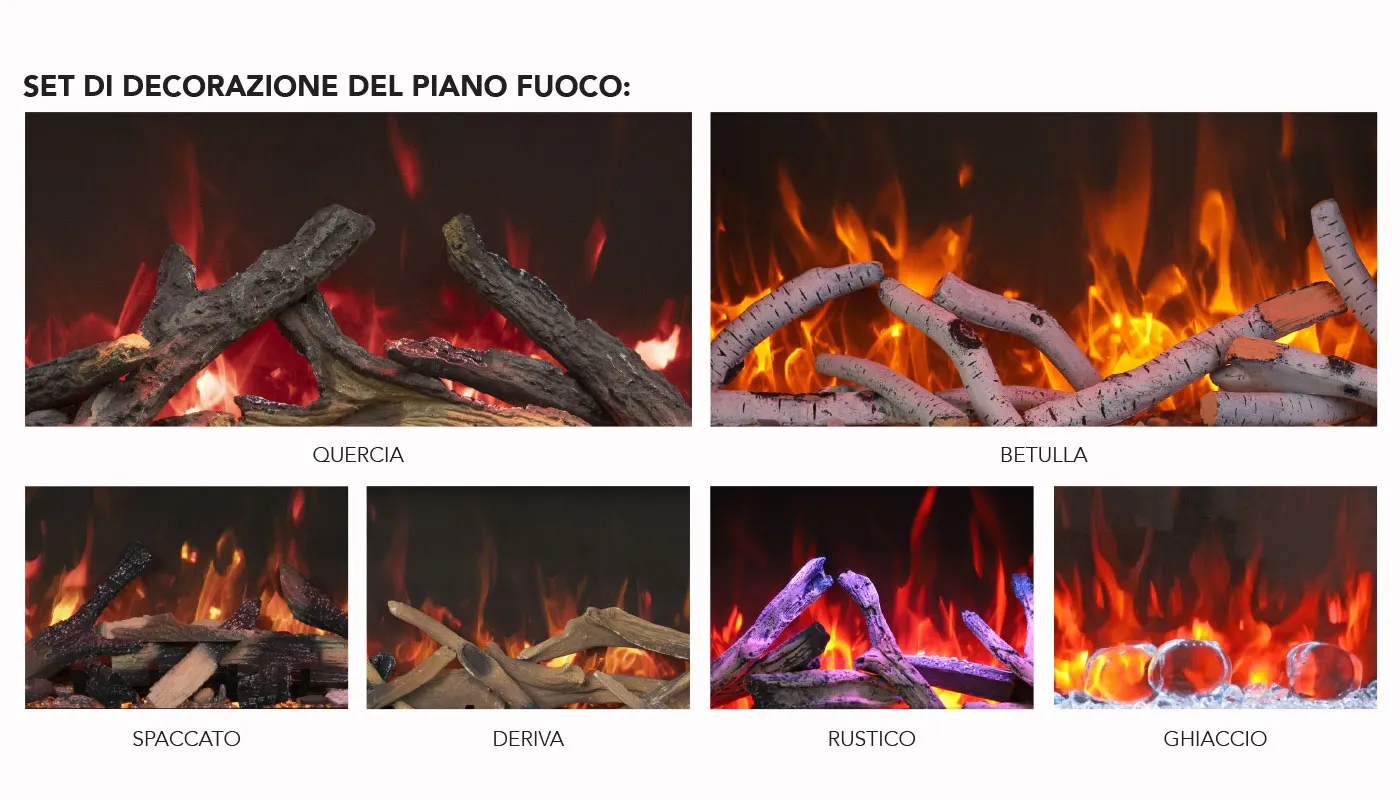Zetalinea Traditional 26 inserto elettrico camino cornice