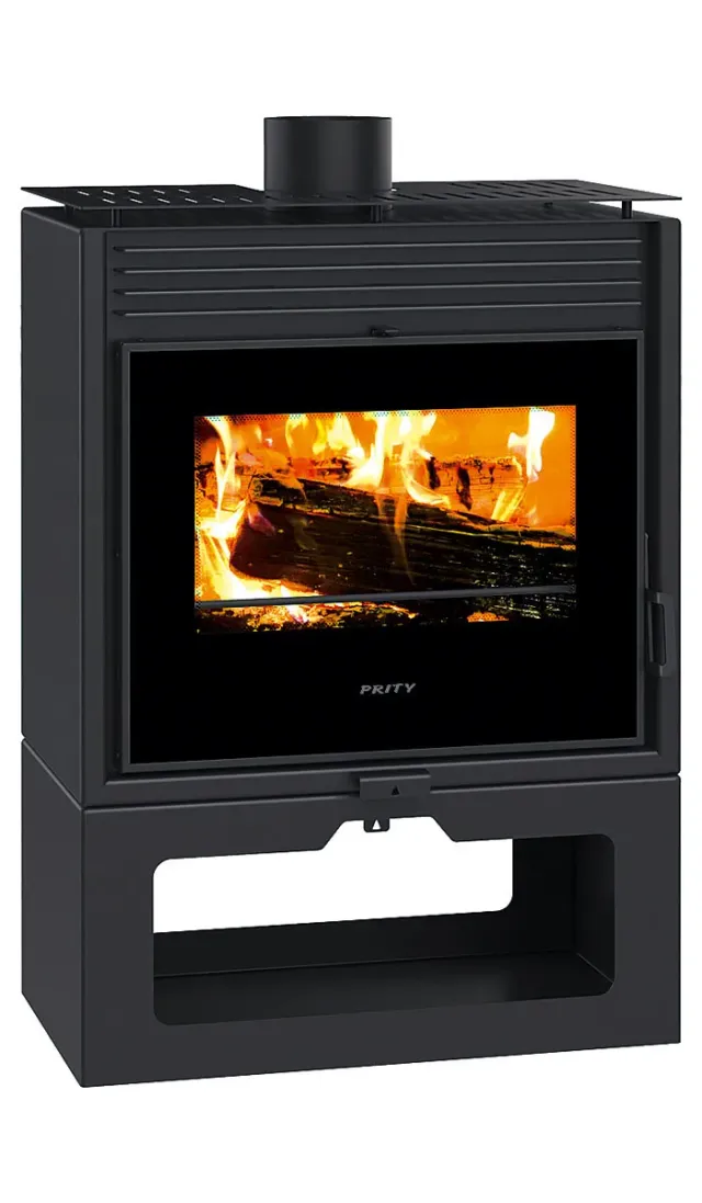 Prity PM E caminetto a legna panoramico 10,8 kW Ø 150 mm