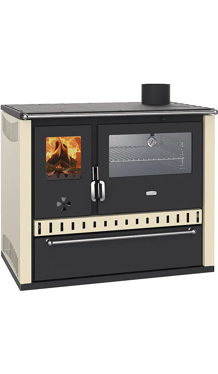 Prity GT W10 termocucina a legna con forno inox 13,3 kW