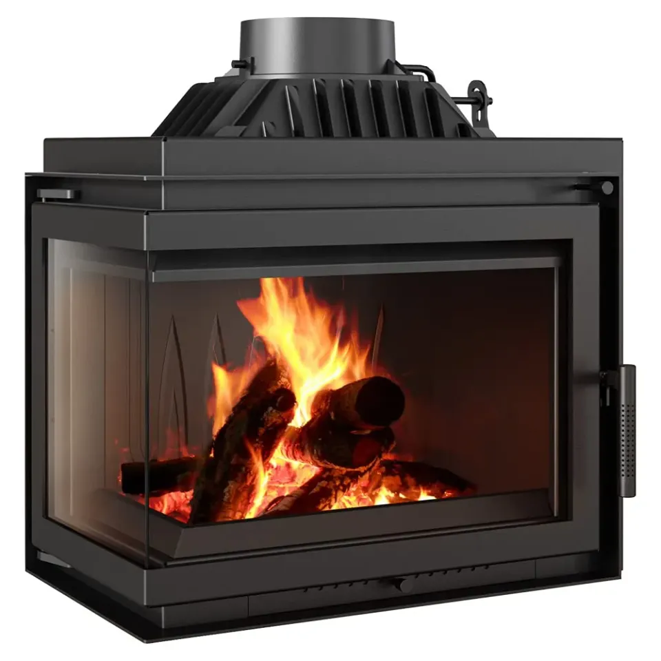 Kratki Simple inserto camino legna 8 kW vetro
