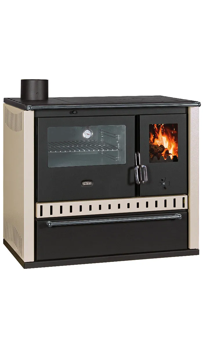 Prity GT W10 termocucina a legna con forno inox 13,3 kW