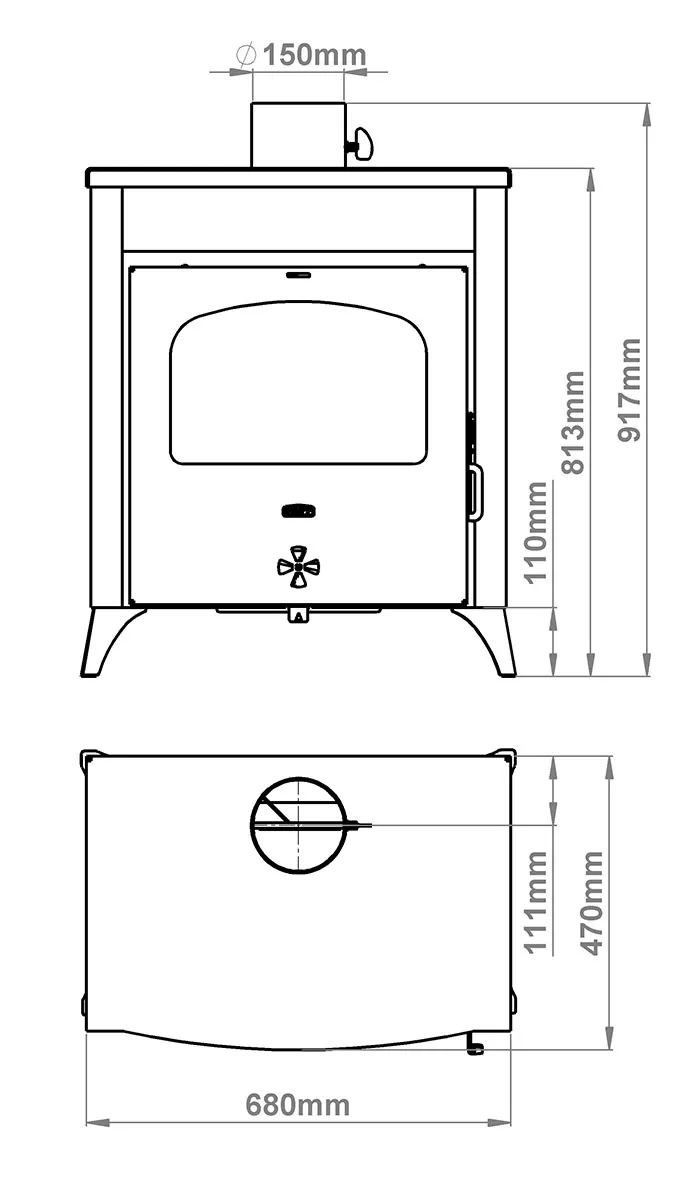 Prity MR D Inserto Camino a Legna 11,6 kW