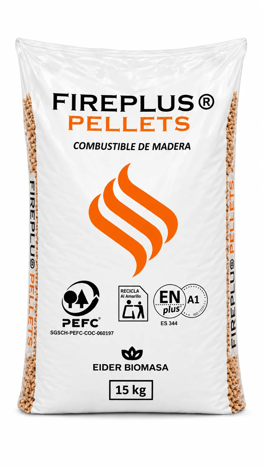 Vertex Life Fireplus pellet di legno 15 kg ENplus A1
