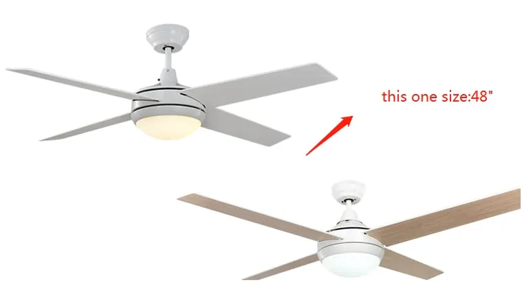 GMR Trading Moderno ventilatore a soffitto 122 cm 4 pale con luce