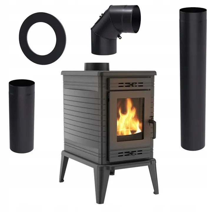 Kratki Koza K10 stufa a legna 10 kW ghisa nera