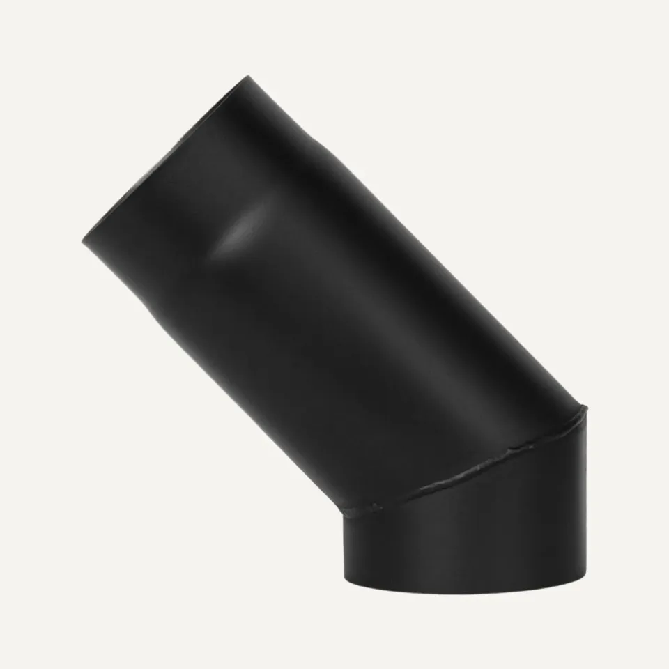 Aduro 12 tubo fumi 45° acciaio nero
