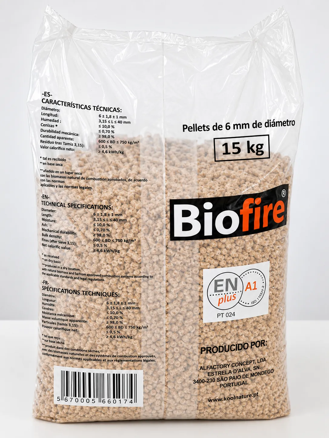 Vertex Life Biofire pellet premium 15 kg per stufe