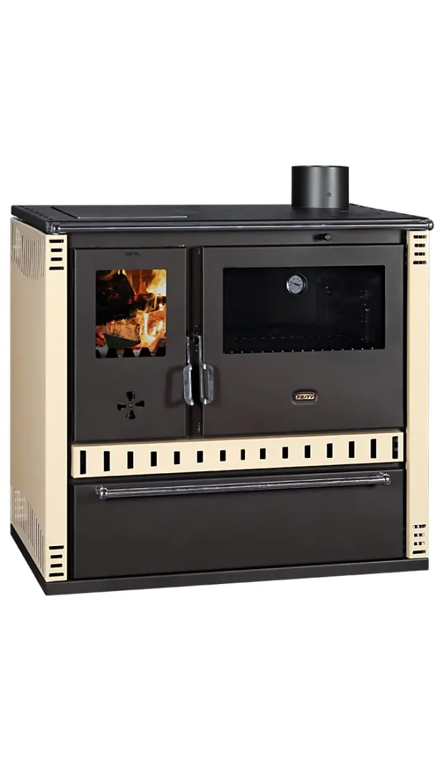 Prity GT W10 NF cucina a legna idro con forno inox