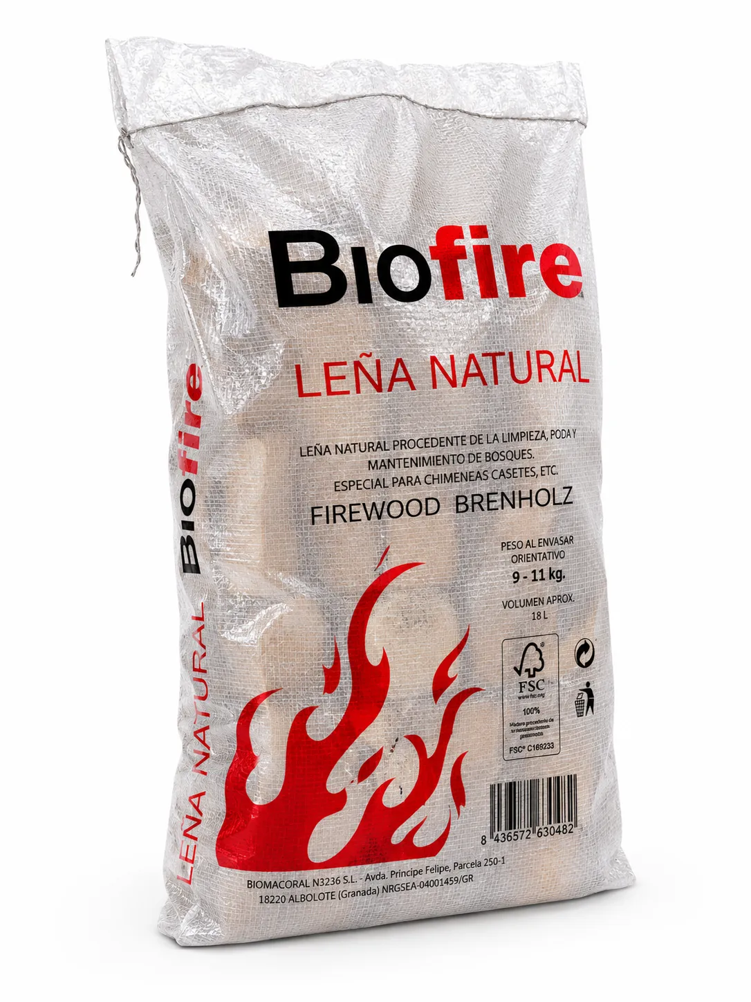 Biofire Sacco legna naturale legna da ardere
