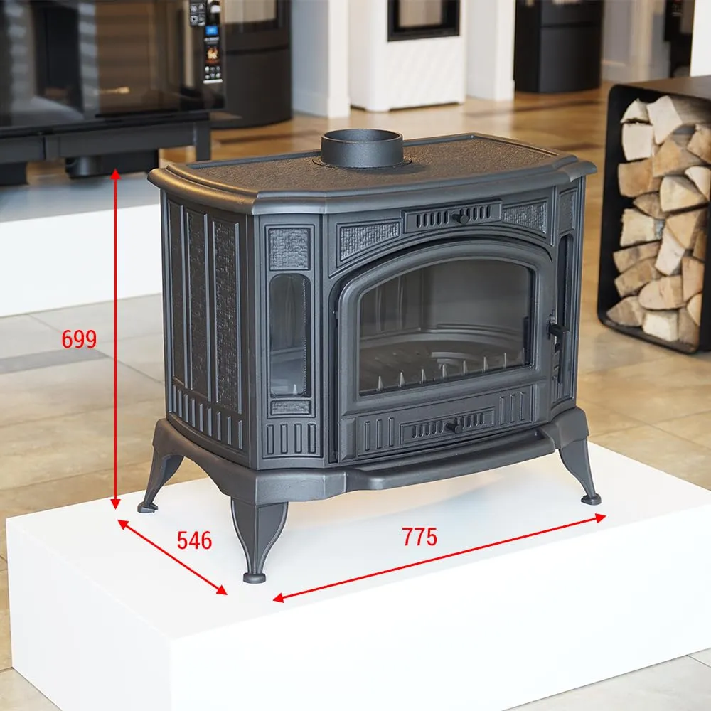 Kratki Koza K9 stufa a legna 10 kW ghisa Ø150 mm