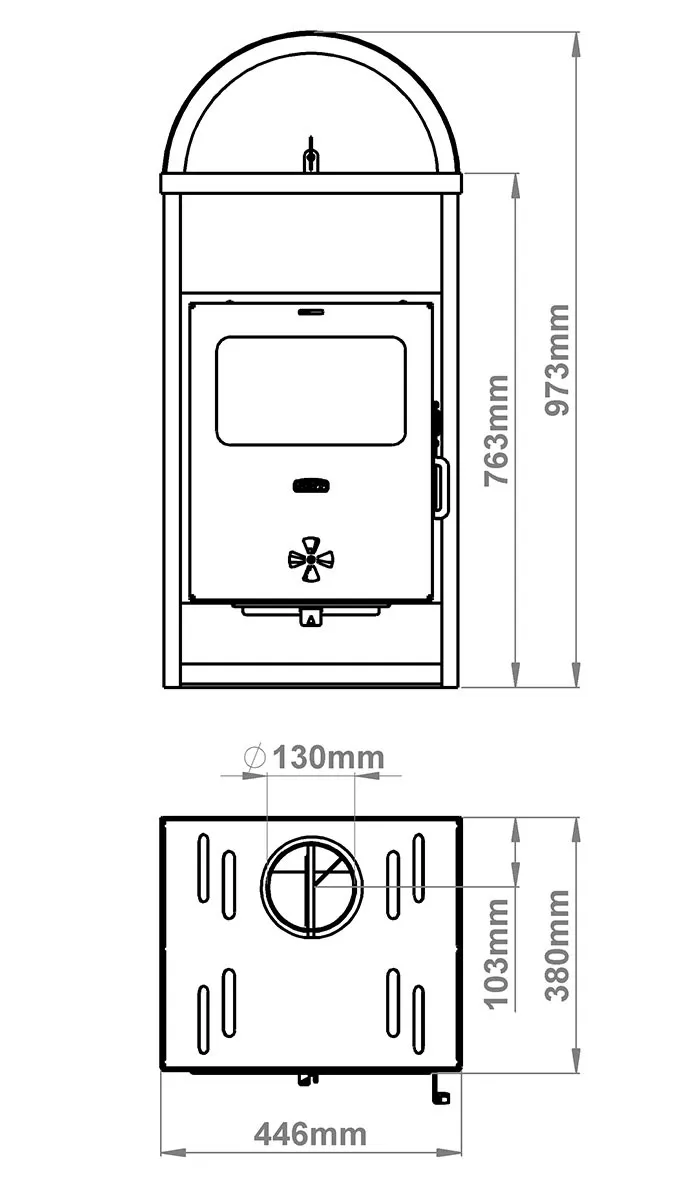 Prity KDK Stufa a Legna 9,3 kW
