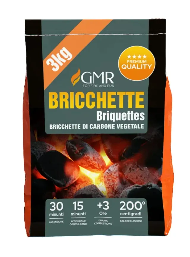 GMR Trading bricchetti ovuli di carbone vegetale 3 kg