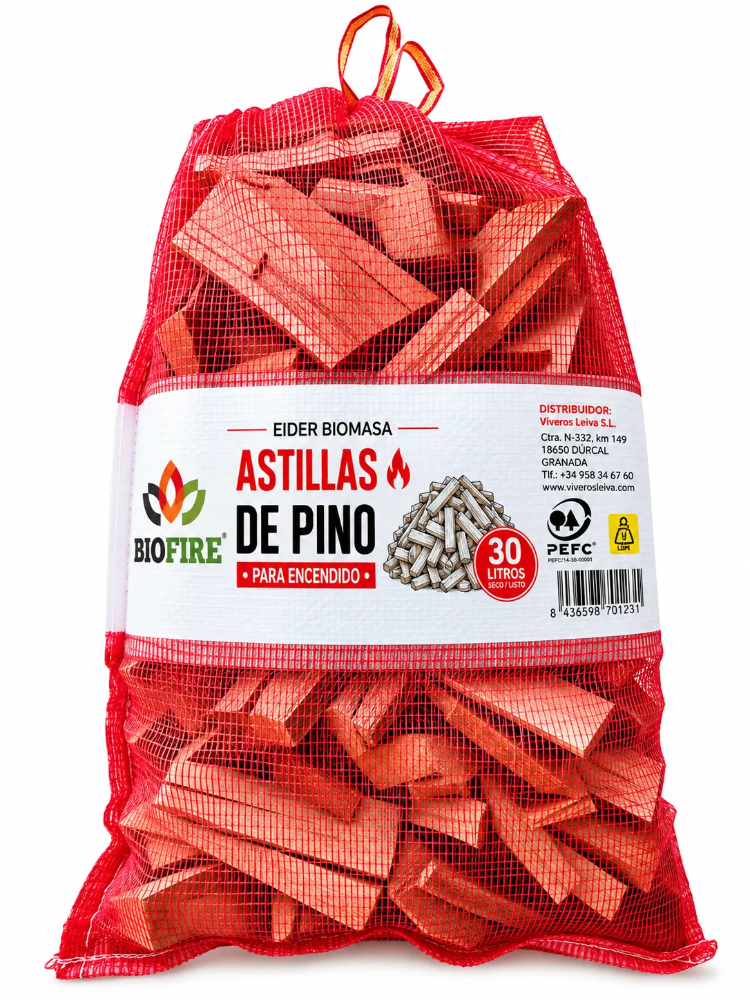Vertex Life Biofire listelli pino accendifuoco 30 L