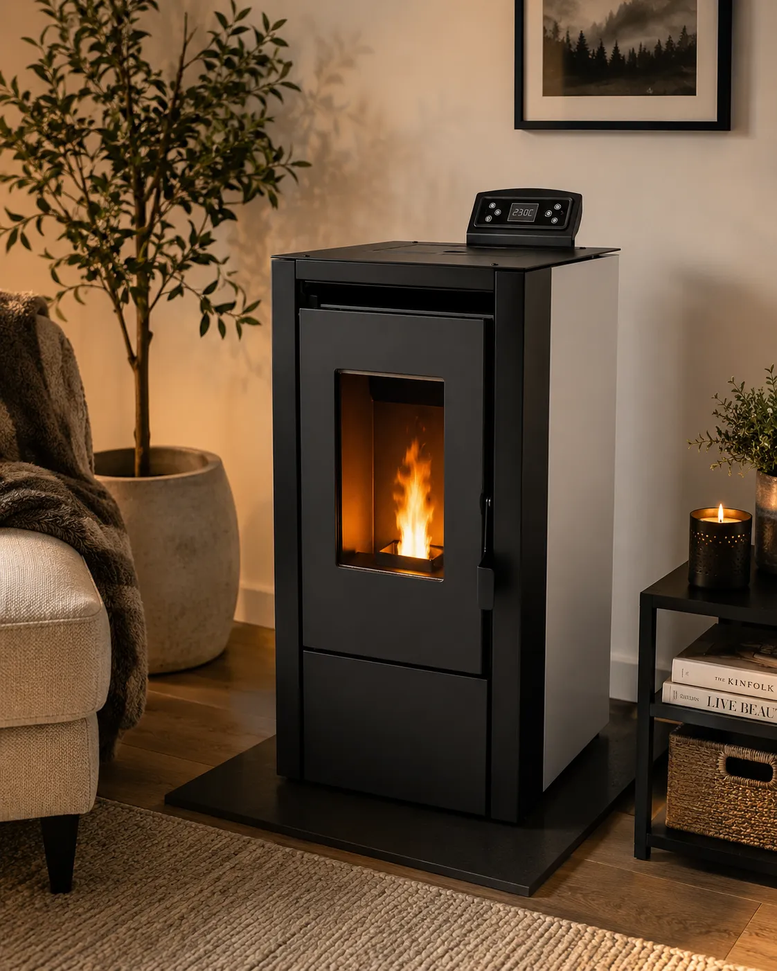 Vertex Life Haiko 6 stufa a pellet bianca 6 kW
