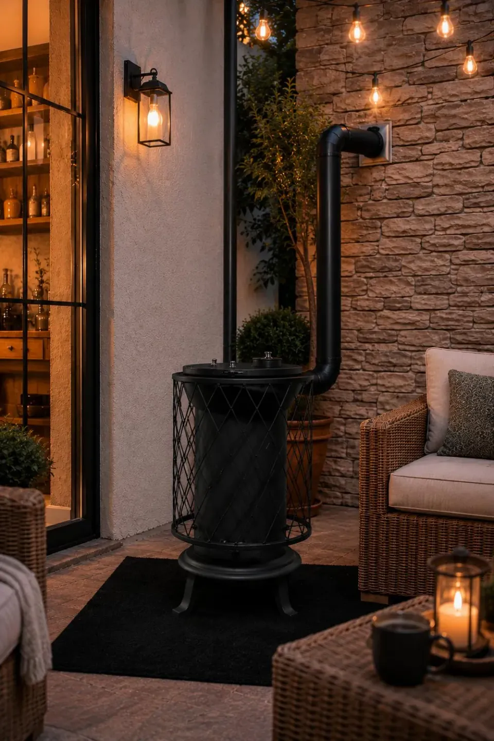 Vertex Life Rustic Outdoor stufa a legna da esterno in ghisa