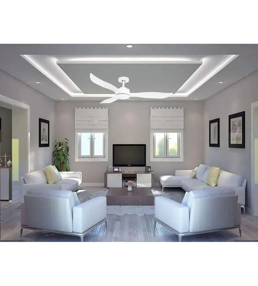 GMR Trading Rondine ventilatore a soffitto 132 cm 3 pale con LED
