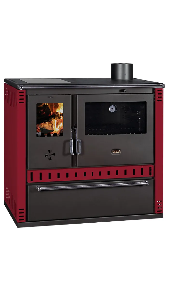 Prity GT W10 NF cucina a legna idro con forno inox