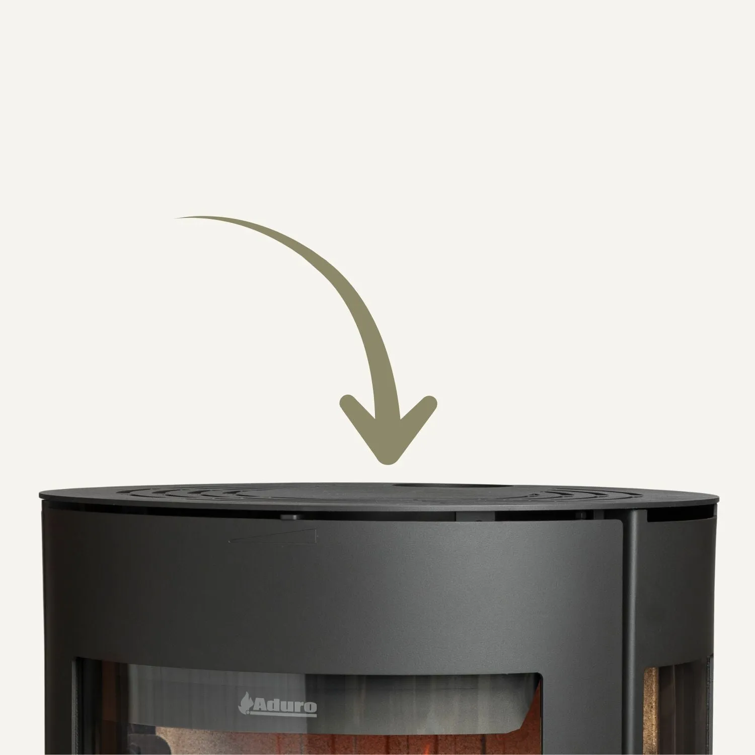 Aduro 51356 piastra decorativa nera per stufa