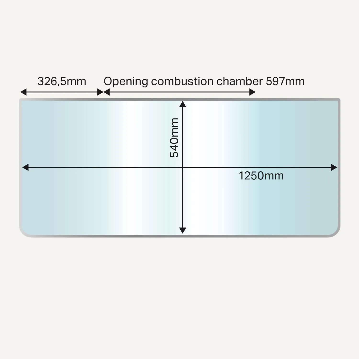 Aduro H6 Lux Pedana Vetro Stufa XL 6 mm
