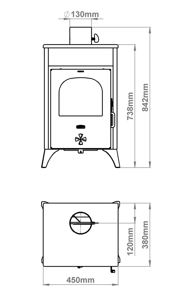 Prity KR D stufa a legna 9,3 kW classe A+