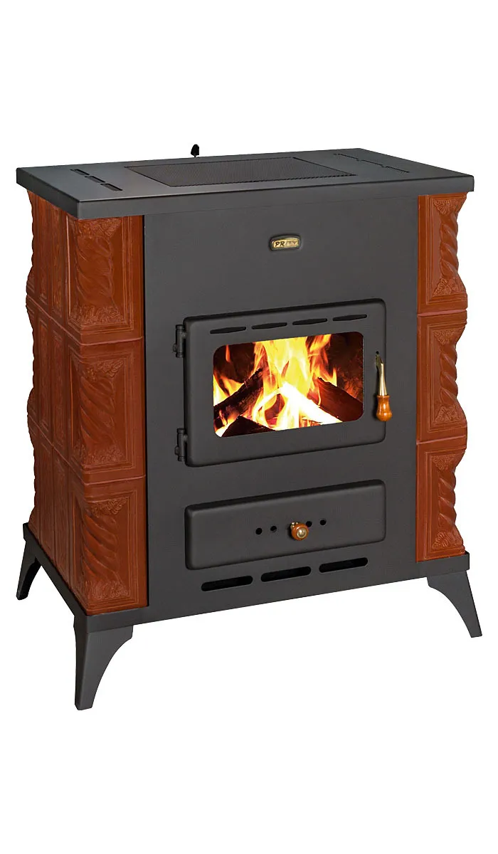 Prity K2 RK stufa a legna in terracotta 10 kW