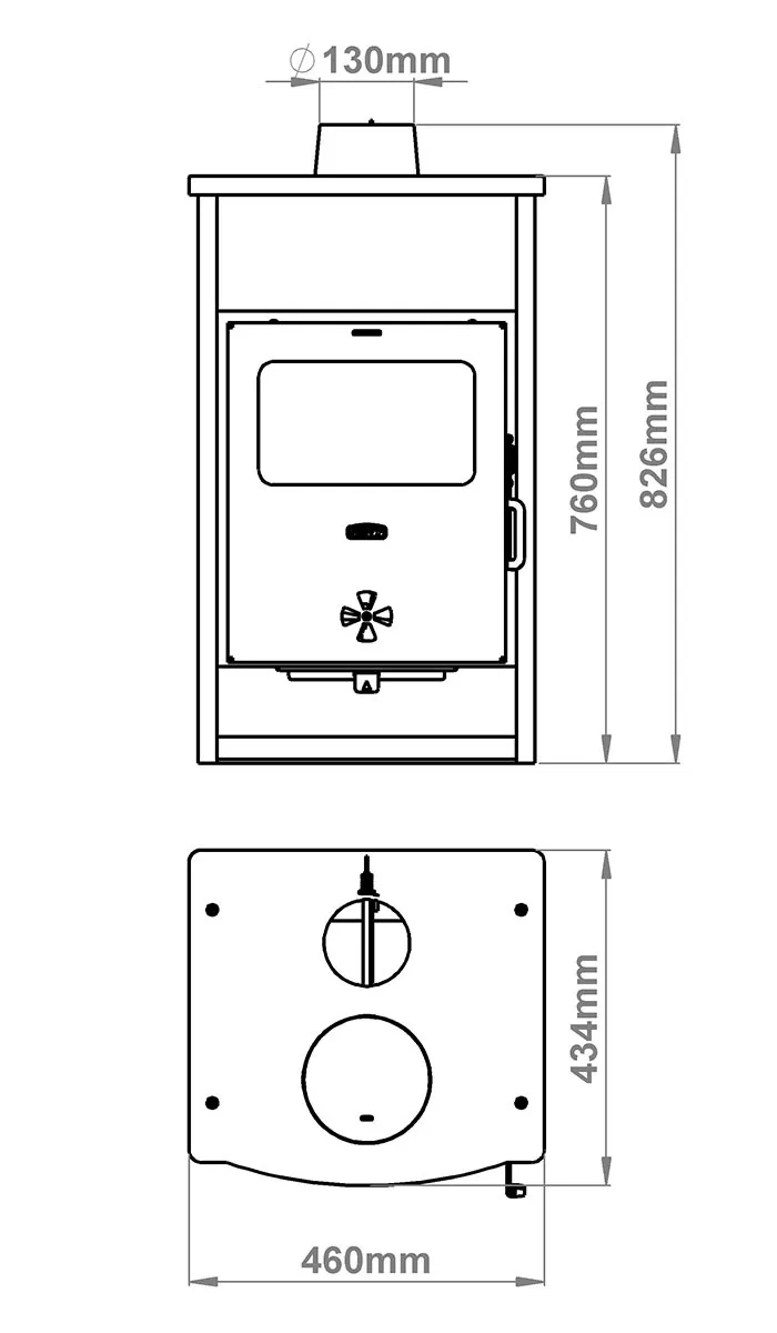 Prity KCP D stufa a legna 9,3 kW classe A+
