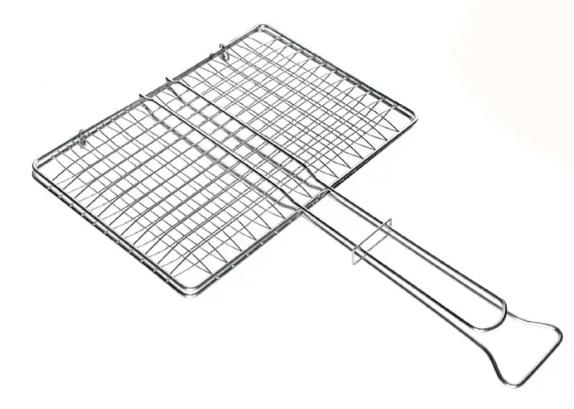 GMR Trading Griglia BBQ Doppia Acciaio 30x40 cm