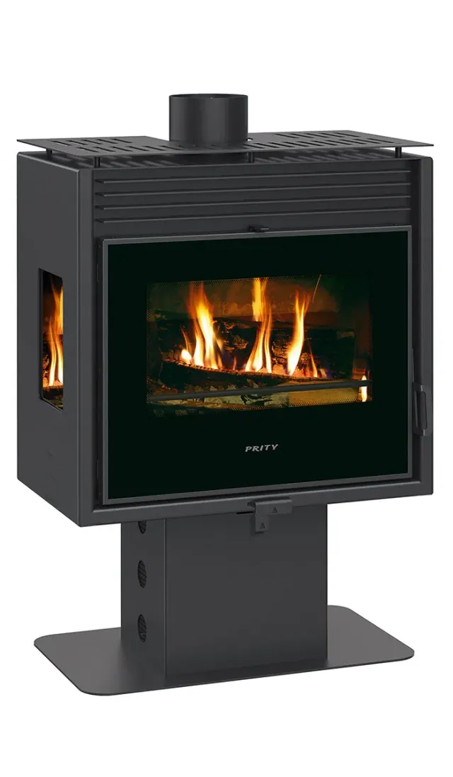 Prity PM3L E stufa a legna panoramica 10,8 kW