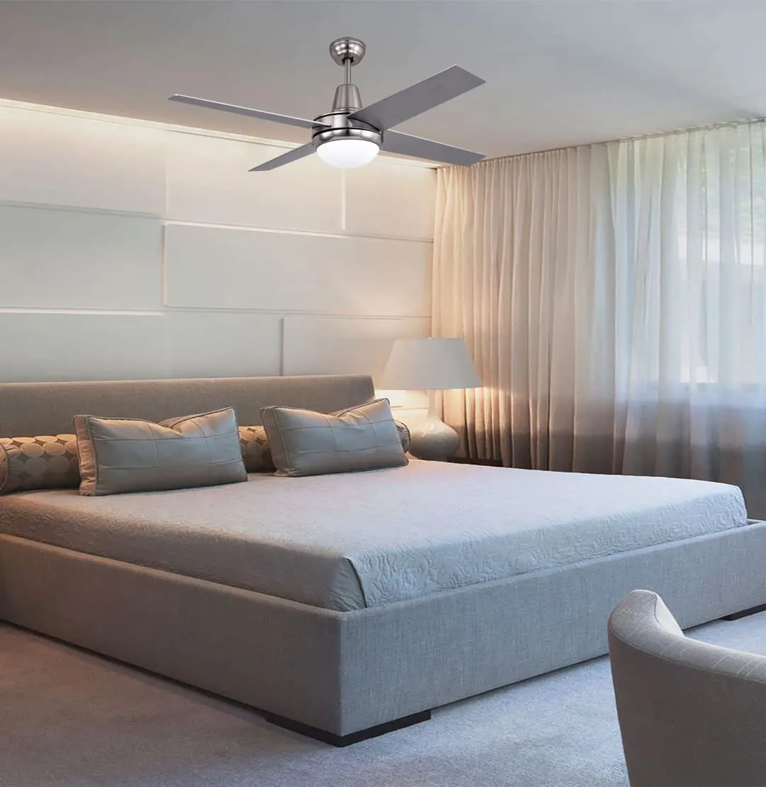 GMR Trading Moderno ventilatore a soffitto 122 cm 4 pale con luce
