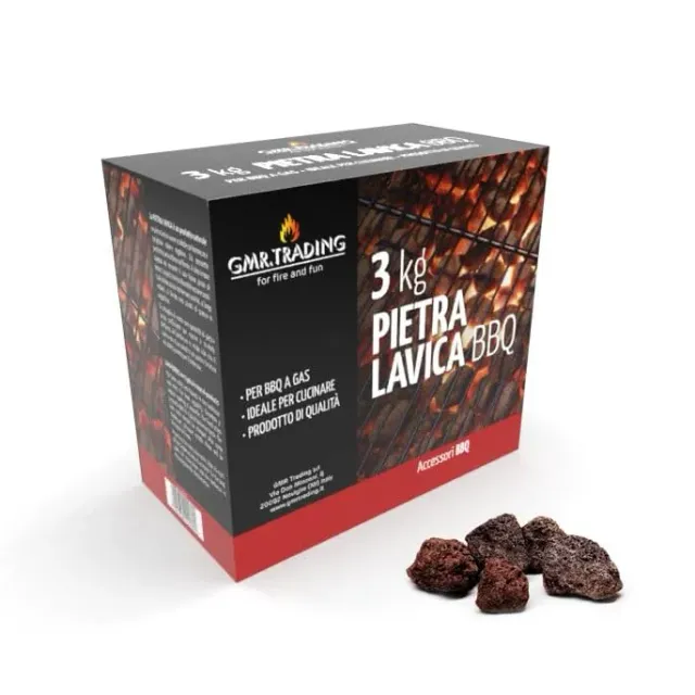GMR Trading pietra lavica per griglie 3 kg BBQ