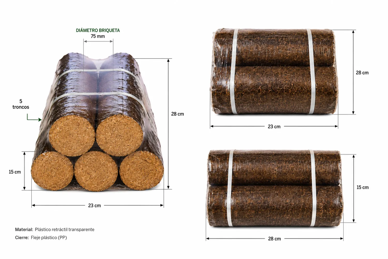 Vertex Life Biofire bricchetti di legno pressato