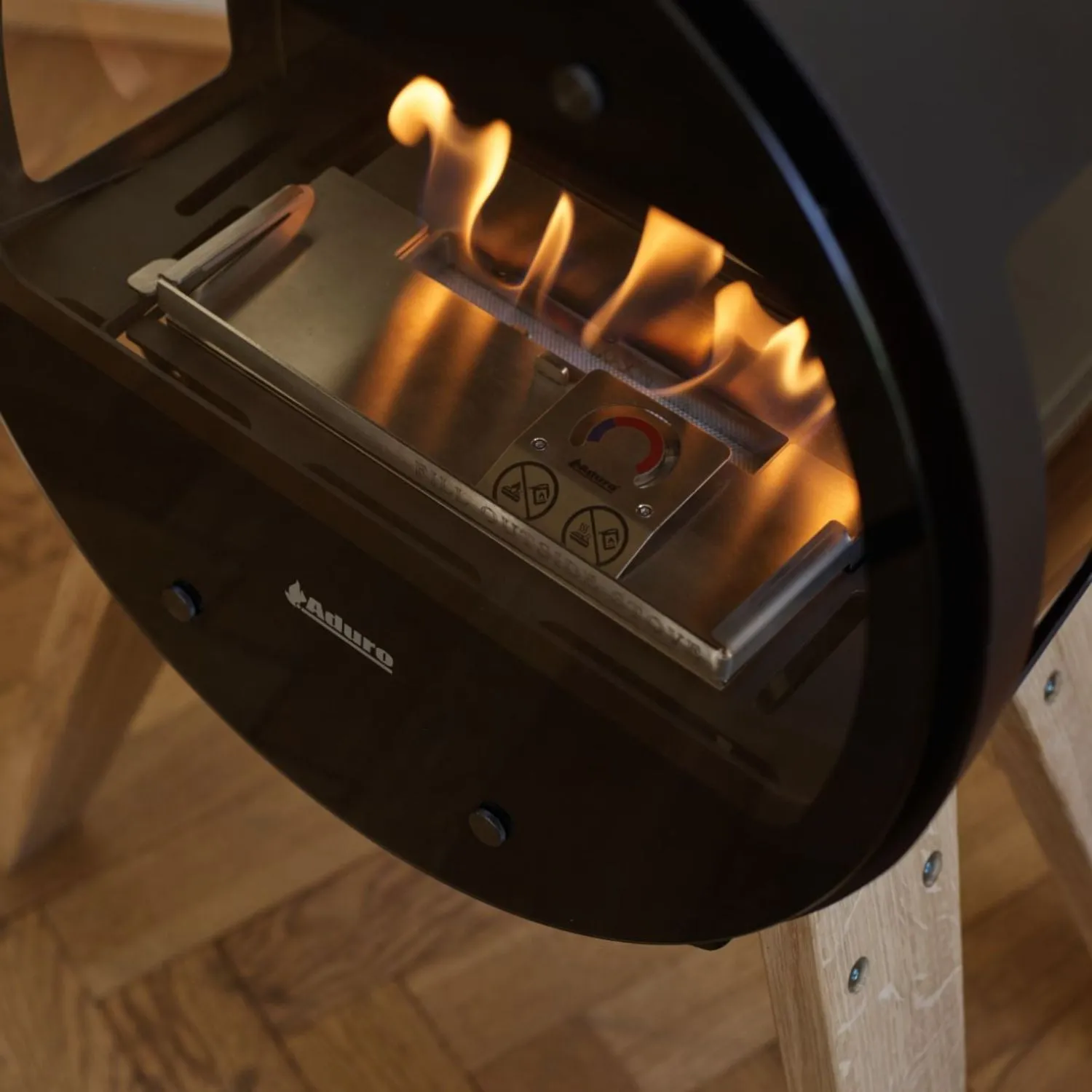 Aduro B1 caminetto bioetanolo vetro 180 gradi