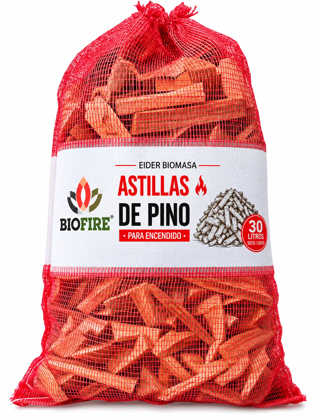 Vertex Life Biofire listelli pino accendifuoco 30 L