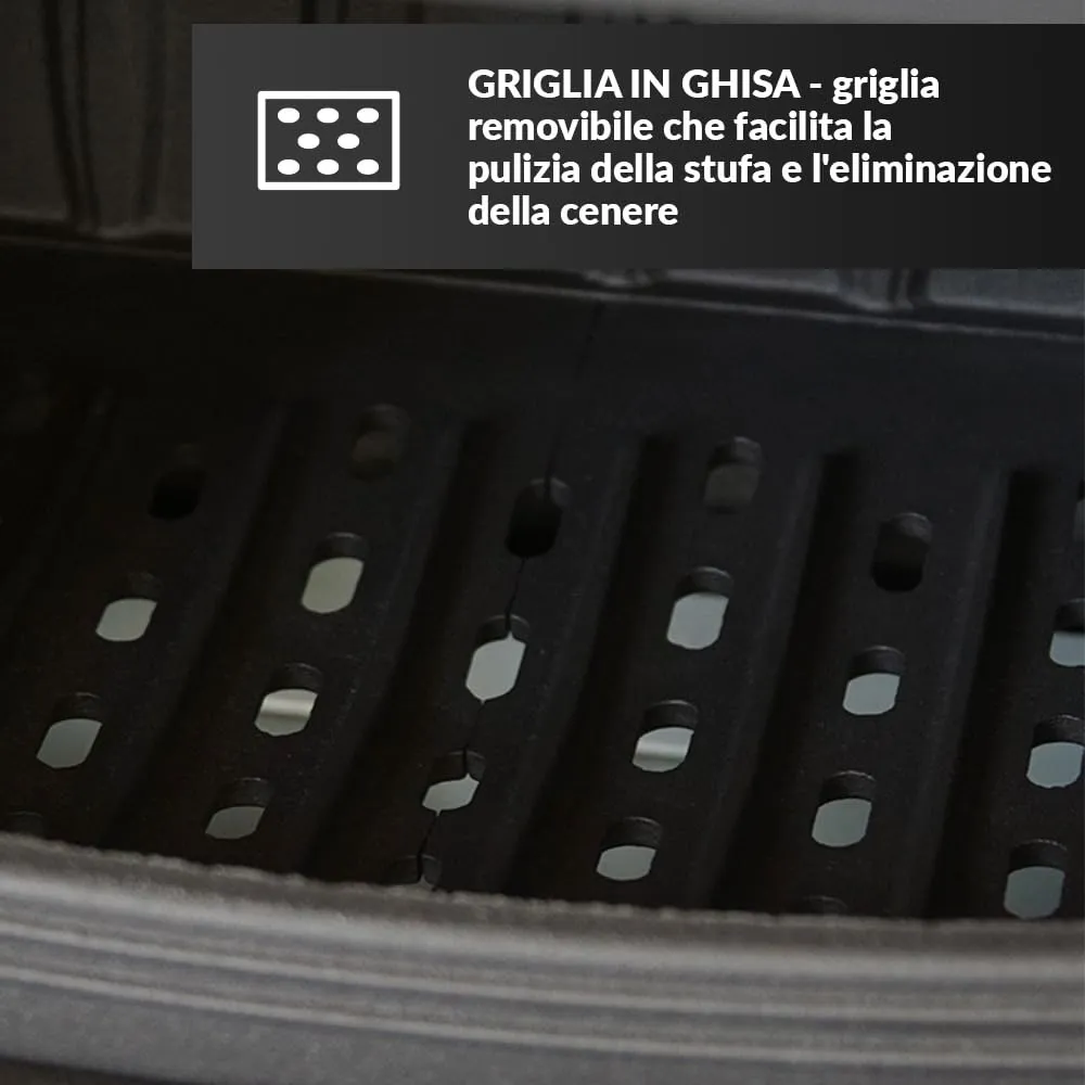 Kratki KOZA K7 stufa a legna in ghisa Ecodesign