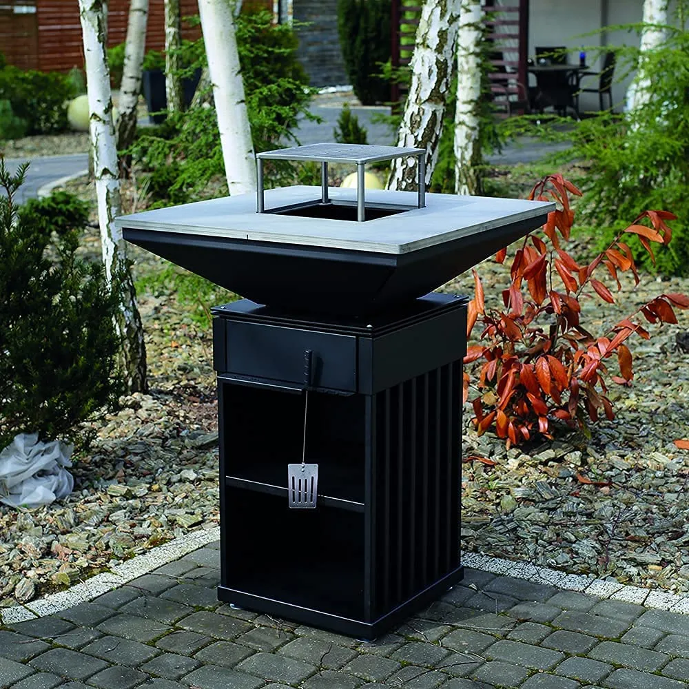 Kratki Quadrum Barbecue a Legna da Giardino in Acciaio