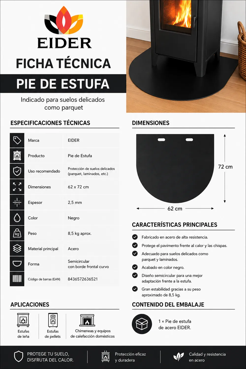 Vertex Life piede per stufa supporto base installazione